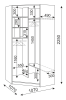 Шкаф угловой с зеркалом М35 Тиффани - интернет-магазин недорогой мебели "Мебель в дом" город Советский, город Югорск
