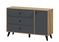 Комод Байкал 3 ящика со створкой - интернет-магазин недорогой мебели "Мебель в дом" город Советский, город Югорск