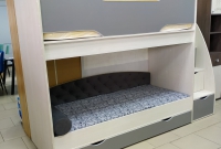 Кровать двухъярусная Индиго-9 с мягкой спинкой - интернет-магазин недорогой мебели "Мебель в дом" город Советский, город Югорск